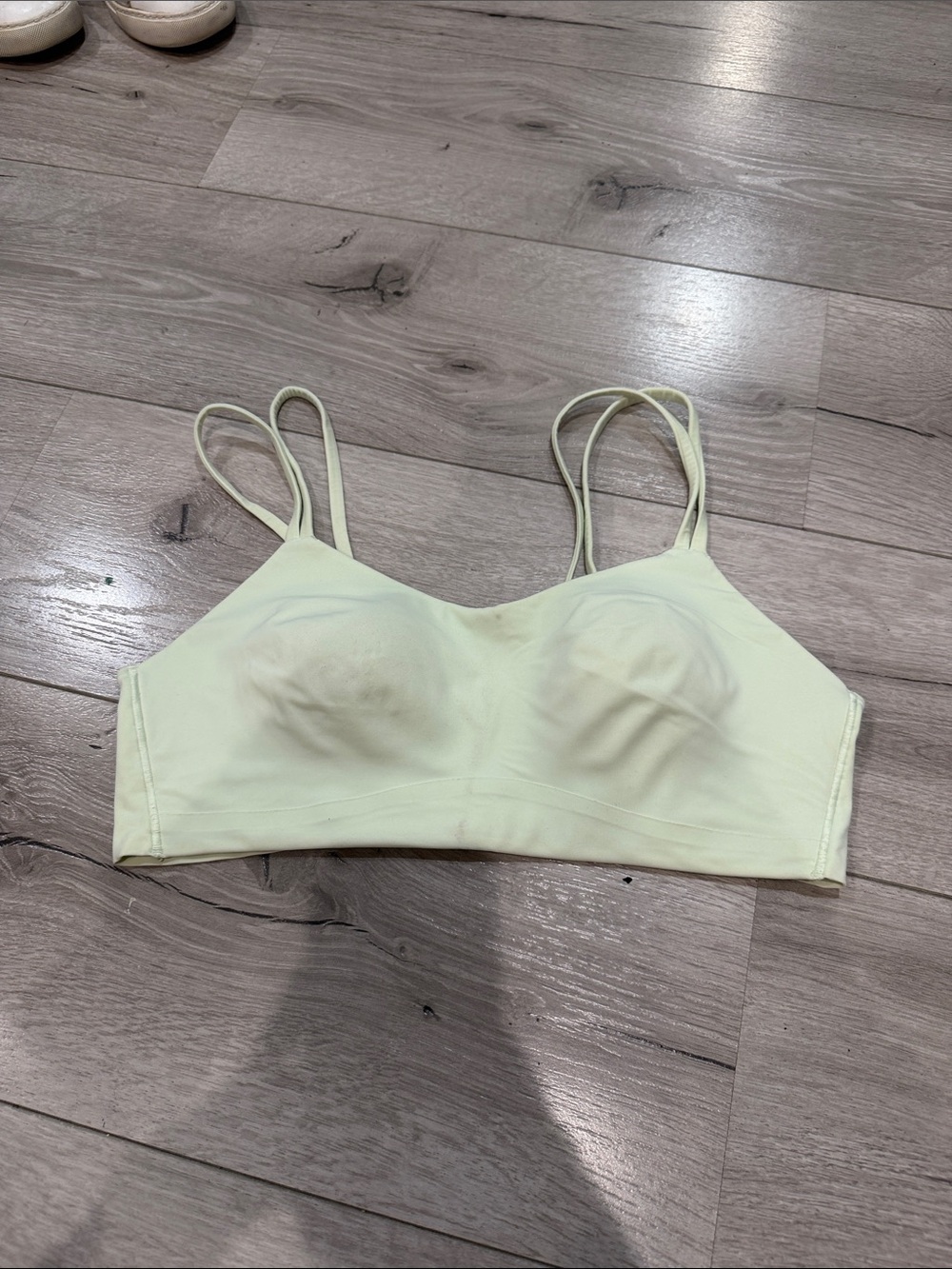 lululemon athletica Double-Strap Bralette in Pale Yellow